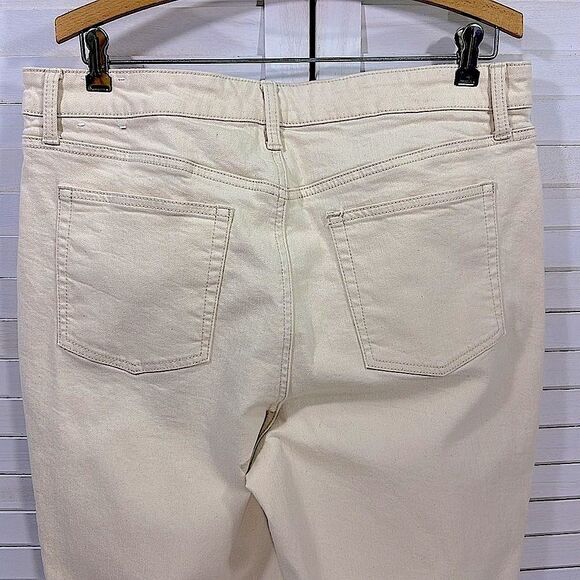 Talbots Modern Ankle Jeans Size 16P Denim Cream Color - Picture 7 of 10